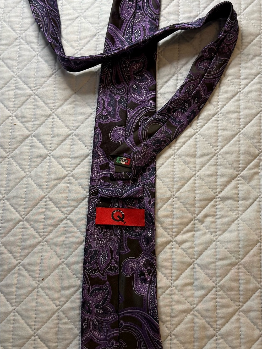 Purple Paisley Men's Silk Tie - Q Brand